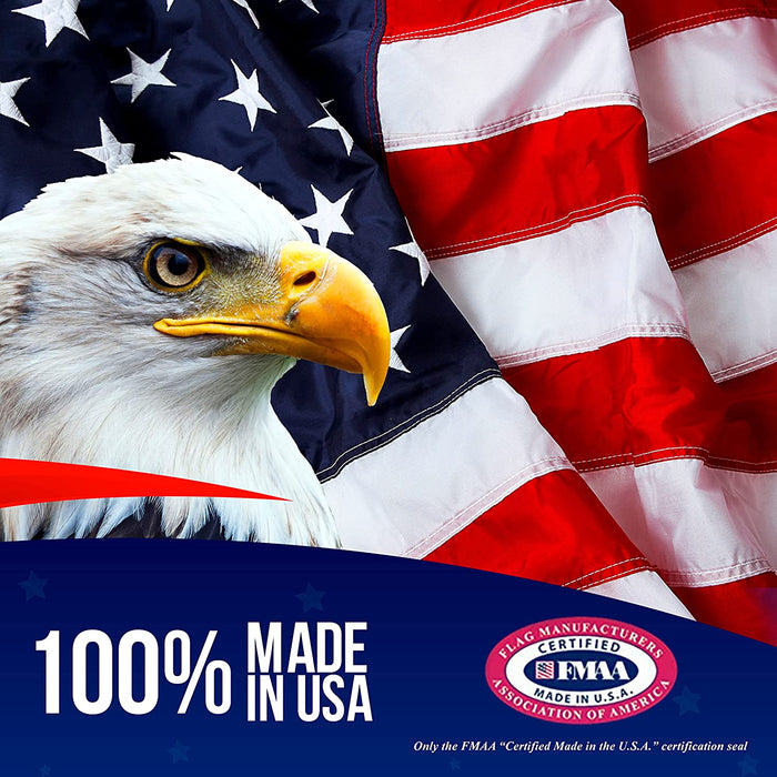 American Flag | American Flags for outside 4X6 |100% Made in USA Flags - US Flag 4X6 American Flag Heavy Duty Outdoor with Embroidered Stars and Sewn Stripes | Flag for Outside