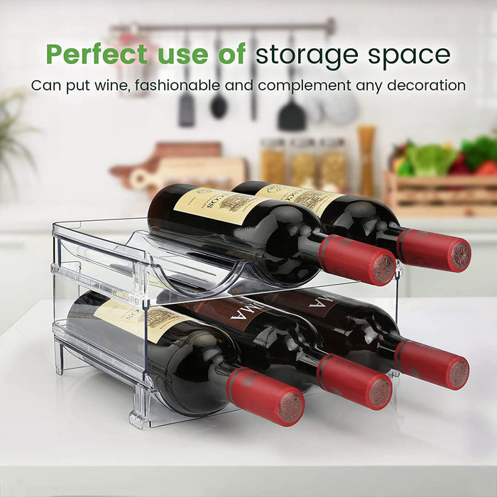 Water Bottle Organizer for Cabinet, Water Bottle Storage Organizer, 2 Packs Water Bottle Storage Rack, Water Bottle Holder for Cabinet, Stackable Water Bottle Storage Rack - AUDIO BOOKS - audio - books - book
