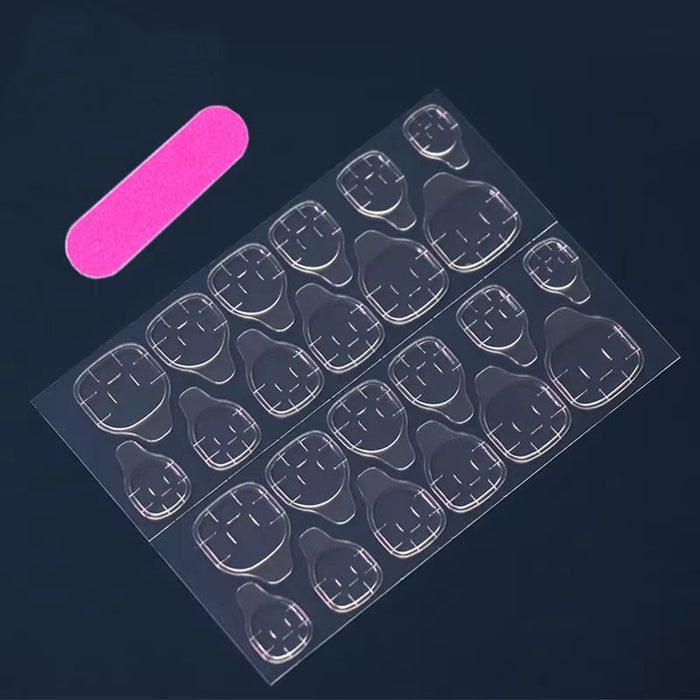 24 Pcs Long French Fire Nails with 1 Jelly Gel and 1 Nail File - AUDIO BOOKS - audio - books - book